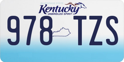 KY license plate 978TZS