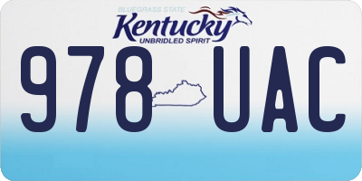 KY license plate 978UAC
