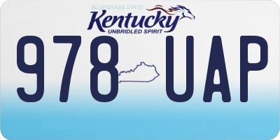 KY license plate 978UAP
