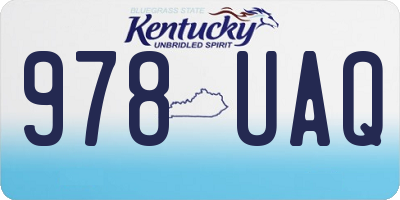 KY license plate 978UAQ