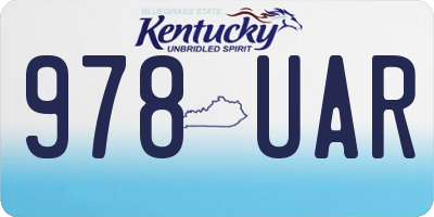 KY license plate 978UAR