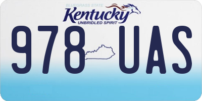 KY license plate 978UAS