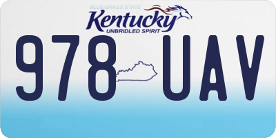 KY license plate 978UAV