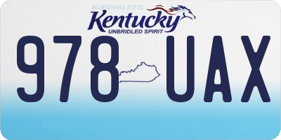 KY license plate 978UAX