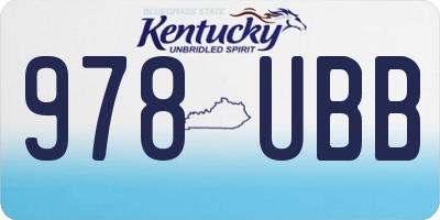 KY license plate 978UBB