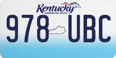 KY license plate 978UBC