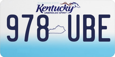 KY license plate 978UBE