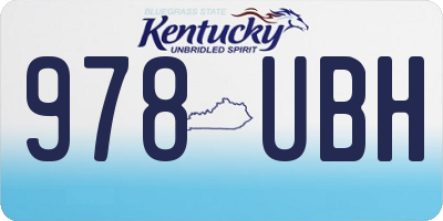 KY license plate 978UBH