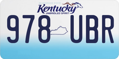 KY license plate 978UBR