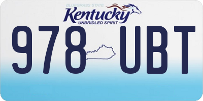 KY license plate 978UBT