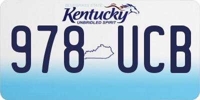 KY license plate 978UCB