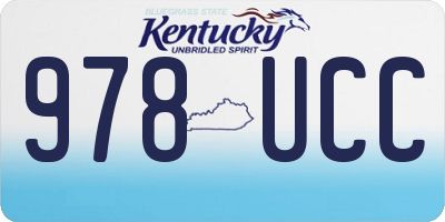 KY license plate 978UCC