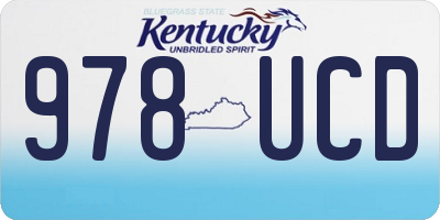 KY license plate 978UCD