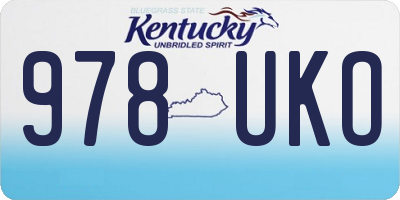KY license plate 978UKO