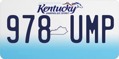 KY license plate 978UMP