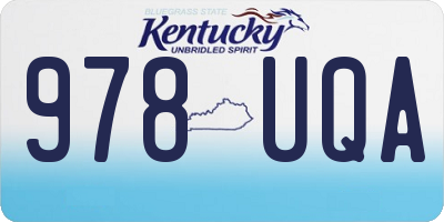 KY license plate 978UQA