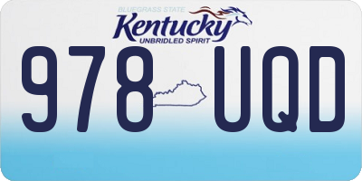 KY license plate 978UQD