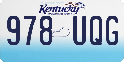 KY license plate 978UQG