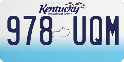 KY license plate 978UQM