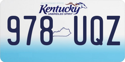 KY license plate 978UQZ