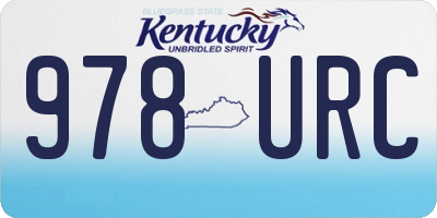 KY license plate 978URC