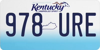 KY license plate 978URE