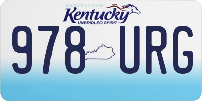 KY license plate 978URG