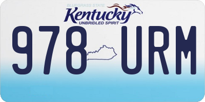 KY license plate 978URM