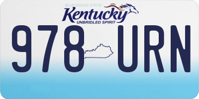 KY license plate 978URN