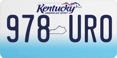 KY license plate 978URO