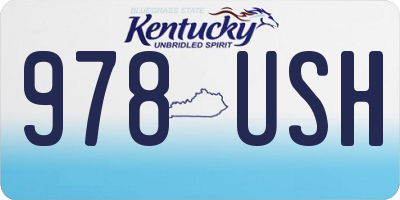 KY license plate 978USH