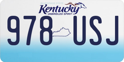 KY license plate 978USJ