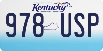 KY license plate 978USP