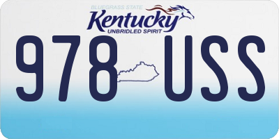KY license plate 978USS