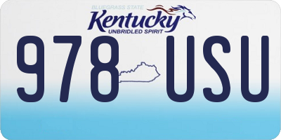 KY license plate 978USU