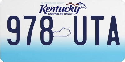 KY license plate 978UTA