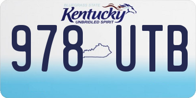 KY license plate 978UTB