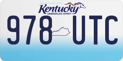 KY license plate 978UTC