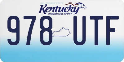 KY license plate 978UTF