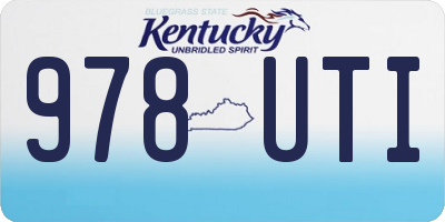 KY license plate 978UTI