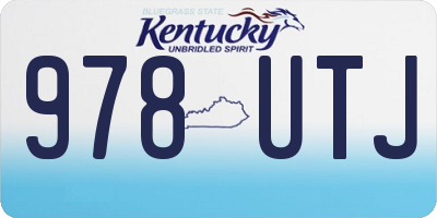 KY license plate 978UTJ