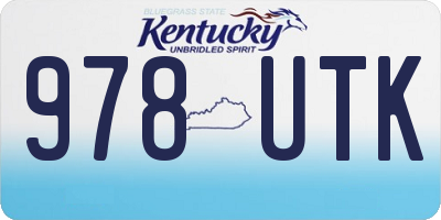 KY license plate 978UTK