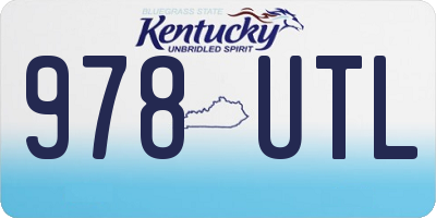 KY license plate 978UTL