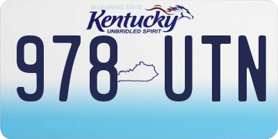 KY license plate 978UTN