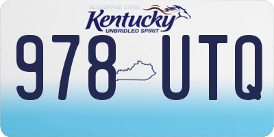 KY license plate 978UTQ