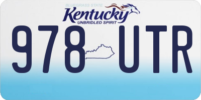 KY license plate 978UTR