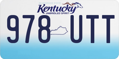 KY license plate 978UTT