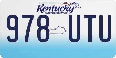 KY license plate 978UTU