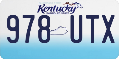 KY license plate 978UTX