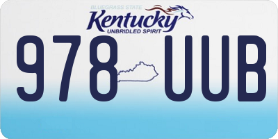 KY license plate 978UUB